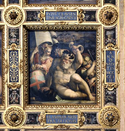 Allegorie van de Romagna regio van het plafond van de Salone dei Cinquecento, 1565 door Giorgio Vasari